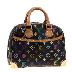 Pre Owned Louis Vuitton Black Monogram Multicolore Trouville Bag