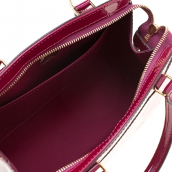 Pre Owned Louis Vuitton Rouge Fauviste Monogram Vernis Brea PM NM Bag