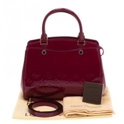 Pre Owned Louis Vuitton Rouge Fauviste Monogram Vernis Brea PM NM Bag