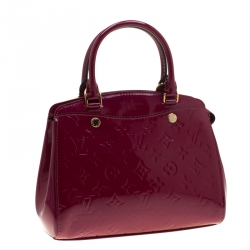Pre Owned Louis Vuitton Rouge Fauviste Monogram Vernis Brea PM NM Bag