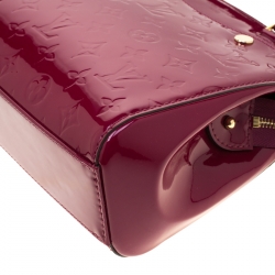 Pre Owned Louis Vuitton Rouge Fauviste Monogram Vernis Brea PM NM Bag
