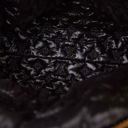 Pre Owned Louis Vuitton Black Monogram Satin Yayoi Kusama Dots Infinity Lockit Vertical MM Bag