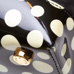 Pre Owned Louis Vuitton Black Monogram Satin Yayoi Kusama Dots Infinity Lockit Vertical MM Bag