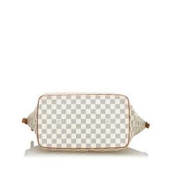 Pre Owned  Louis Vuitton White Damier Azur Canvas Saleya MM Tote