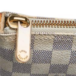 Pre Owned  Louis Vuitton White Damier Azur Canvas Saleya MM Tote