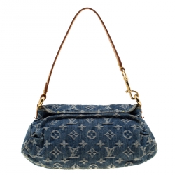 مملوكة مسبقًا حقيبة لوي فيتون ميني بليتي صغيرة دنيم مونوغرامي زرقاء