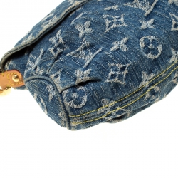 مملوكة مسبقًا حقيبة لوي فيتون ميني بليتي صغيرة دنيم مونوغرامي زرقاء