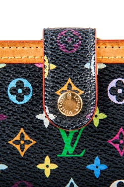 Louis Vuitton Black Multicolore Monogram Canvas French Wallet