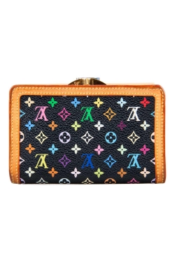 Louis Vuitton Black Multicolore Monogram Canvas French Wallet