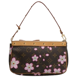 مملوكة مسبقًا حقيبة اكسسوارات صغيرة لوي فيتون شيري بلوسوم كانفاس مونوغرامي