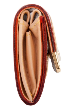 مملوكة مسبقًا محفظة عملات معدنية لوي فيتون كانفاس متعددة الألوان مونوغرامية سوداء