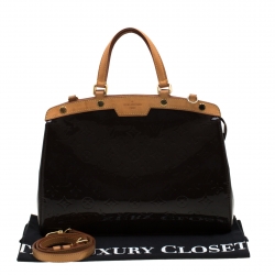 Pre Owned Louis Vuitton Amarante Monogram Vernis Brea MM Bag