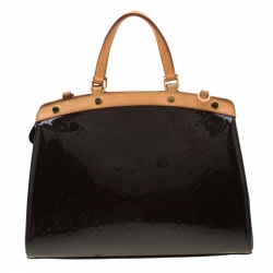 Pre Owned Louis Vuitton Amarante Monogram Vernis Brea MM Bag