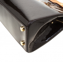 Pre Owned Louis Vuitton Amarante Monogram Vernis Brea MM Bag