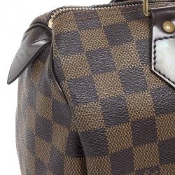 Pre Owned Louis Vuitton Damier Ebene Speedy 25