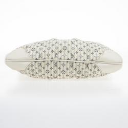 Pre Owned Louis Vuitton Blue And White Monogram Mini Lin Croisette Marina PM Bag