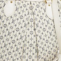 Pre Owned Louis Vuitton Blue And White Monogram Mini Lin Croisette Marina PM Bag