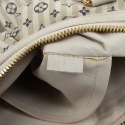 Pre Owned Louis Vuitton Blue And White Monogram Mini Lin Croisette Marina PM Bag