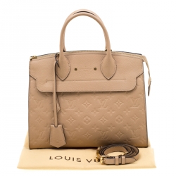 Pre Owned Louis Vuitton Dune Monogram Empreinte Leather Pont Neuf MM Bag