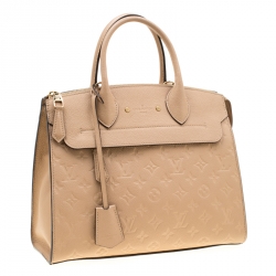 Pre Owned Louis Vuitton Dune Monogram Empreinte Leather Pont Neuf MM Bag