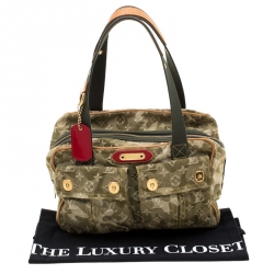 مملوكة مسبقًا Louis Vuitton Light Olive Green Monogramouflage Denim Limited Edition Jasmine Satchel