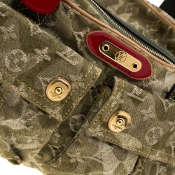 مملوكة مسبقًا Louis Vuitton Light Olive Green Monogramouflage Denim Limited Edition Jasmine Satchel