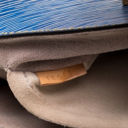 Pre Owned Louis Vuitton Denim Epi Leather Twist MM Bag