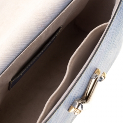 Pre Owned Louis Vuitton Denim Epi Leather Twist MM Bag