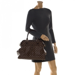 Pre Owned Louis Vuitton Damier Ebene Canvas Trevi GM Bag
