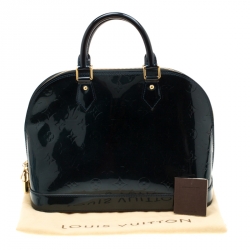 مملوكة مسبقًا Louis Vuitton Bleu Nuit Monogram Vernis Leather Alma PM Bag