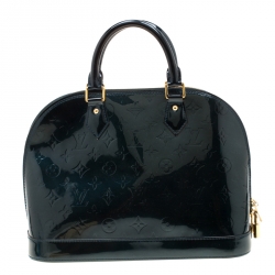 مملوكة مسبقًا Louis Vuitton Bleu Nuit Monogram Vernis Leather Alma PM Bag