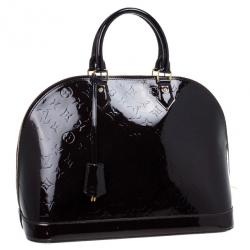 Pre Owned Louis Vuitton Monogram Vernis Amarante Alma GM