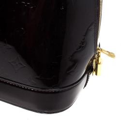 Pre Owned Louis Vuitton Monogram Vernis Amarante Alma GM