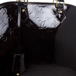 Pre Owned Louis Vuitton Monogram Vernis Amarante Alma GM