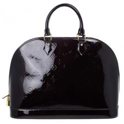 Pre Owned Louis Vuitton Monogram Vernis Amarante Alma GM