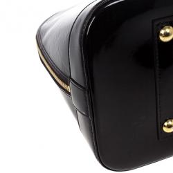 Pre Owned Louis Vuitton Monogram Vernis Amarante Alma GM