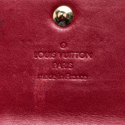 Pre Owned Louis Vuitton Pomme D’amour Monogram Vernis Sarah Continental Wallet