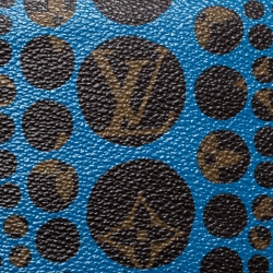 Pre Owned Louis Vuitton Blue Monogram Canvas Yayoi Kusama Pumpkin Dots Zippy Wallet