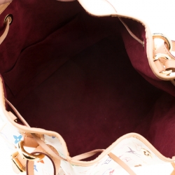 مملوكة مسبقًا Louis Vuitton White Monogram Leather Multicolore Petit Noe Bag