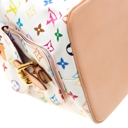 مملوكة مسبقًا Louis Vuitton White Monogram Leather Multicolore Petit Noe Bag