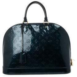 Pre Owned Louis Vuitton Petroleum Vernis Alma GM 