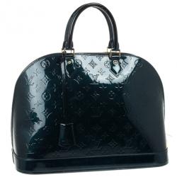 Pre Owned Louis Vuitton Petroleum Vernis Alma GM 