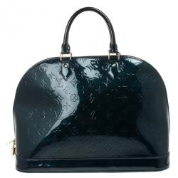 Pre Owned Louis Vuitton Petroleum Vernis Alma GM 