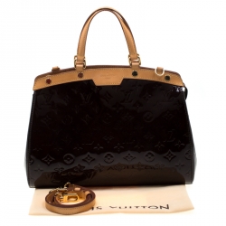 Pre Owned Louis Vuitton Amarante Monogram Vernis Brea MM Bag