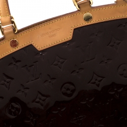 Pre Owned Louis Vuitton Amarante Monogram Vernis Brea MM Bag