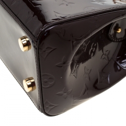 Pre Owned Louis Vuitton Amarante Monogram Vernis Brea MM Bag