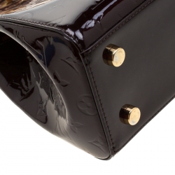 Pre Owned Louis Vuitton Amarante Monogram Vernis Brea MM Bag