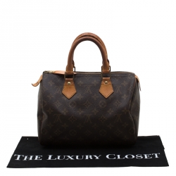 مملوكة مسبقًا Louis Vuitton Monogram Canvas Speedy 25 Bag