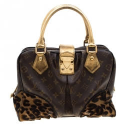 Louis Vuitton Monogram Canvas and Leopard Calfhair Limited Edition Stephen Sprouse Bag
