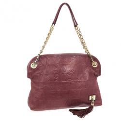 Pre Owned Louis Vuitton Burgundy Paris Souple Whisper GM Tote